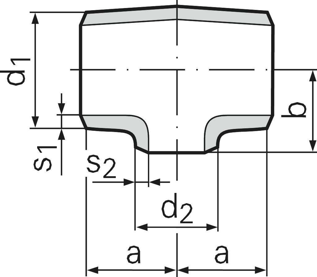T-Stück EN 10253-2 Typ A P235GH TC1  60,3 x  2,9/  33,7 x  2,6 mm